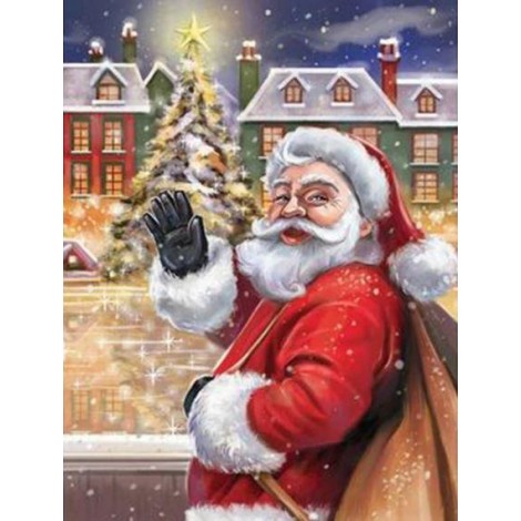 Happy Santa Clause at Christmas Diamond Painting Kit