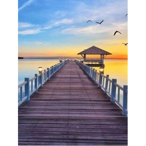 Beautiful Sunset Landscape  at Beach Paint by Diamond kit