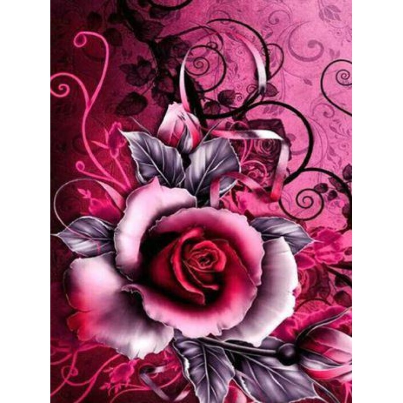 Red Flower Embroider...