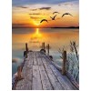 Beautiful Landscape  Scenery of Sunset on Beach Diamond Art Painting kit