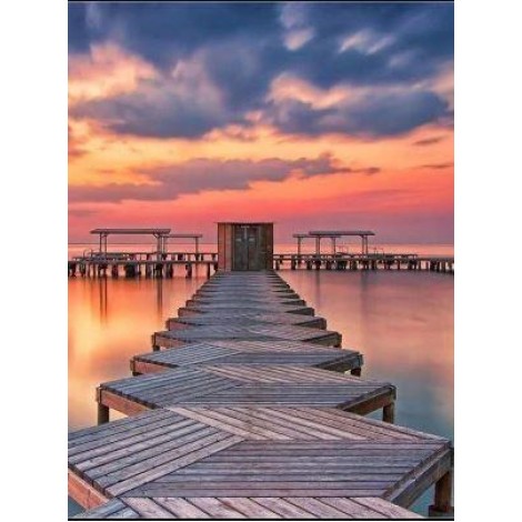 Evening Sunset Landscape  Scenery at Beach Diamond Art Painting kit