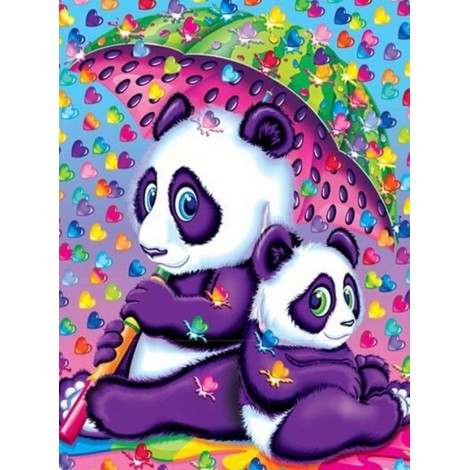 Cute Panda with Baby Diamond Paintings