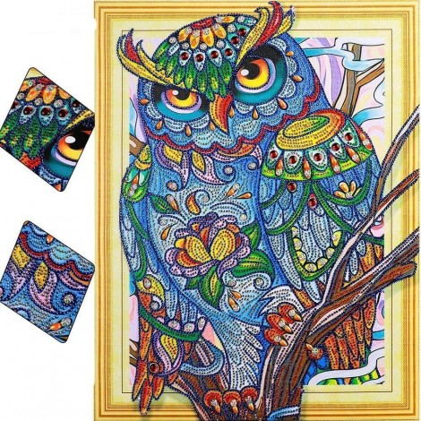 Huge Artistic Owl Diamond Painting