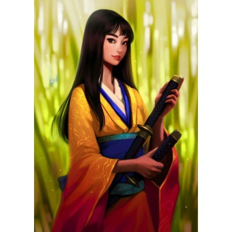 Warrior Girl Diamond Painting