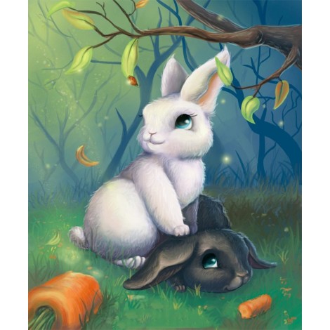 Rabbits in the Forest - Diamond Art
