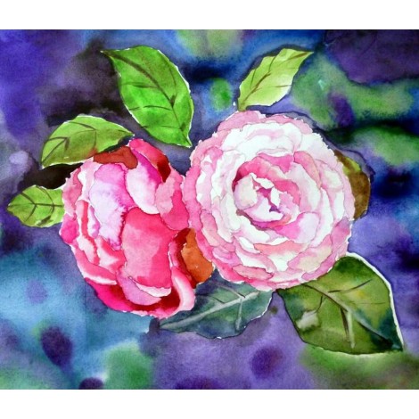 Camellia Flowers Diamond Art