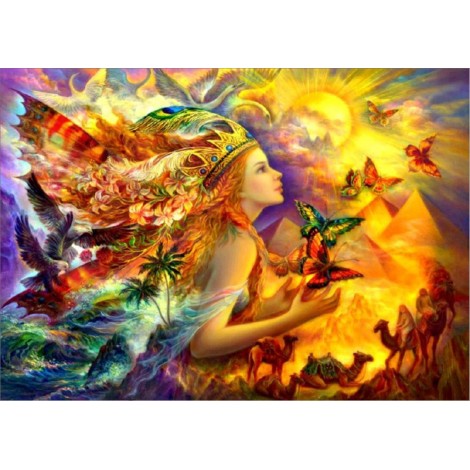 Crowned Lady Abstract Diamond Art Kit