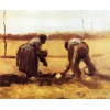Peasant Woman Planting Potatoes