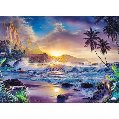 Mountains & Palm Trees Painting Kit