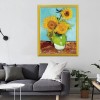 Three Sunflowers in a Vase