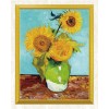Three Sunflowers in a Vase