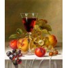 Fruits & Wine in Glasse - Still Life Painting