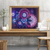 Purple Abstract Flowers Special Diamond Painting