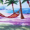 Coconut Tree Beach Landscape Special Diamond Painting