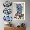 Blue Owl on Tree  - Special Diamond Painting