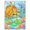 Golden Cat at Pond - Special Diamond Painting
