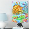 Golden Cat at Pond - Special Diamond Painting