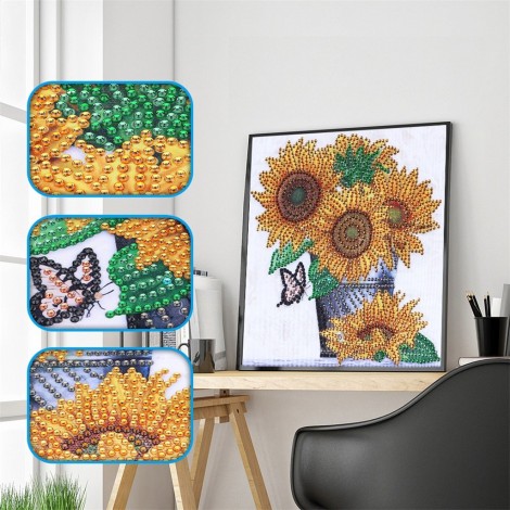 Sunflowers in Vase - Special Diamond Painting