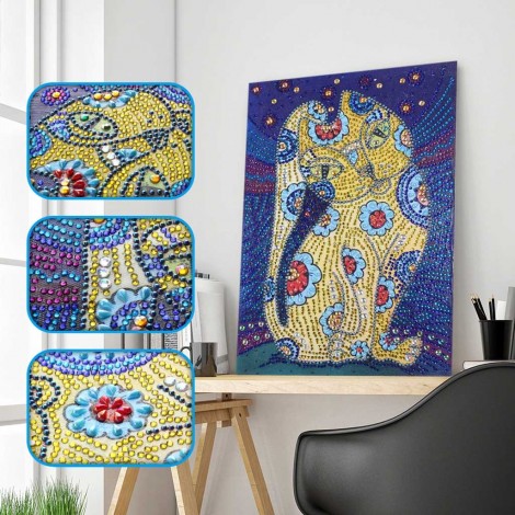 Artistic Yellow Cat - Special Diamond Painting