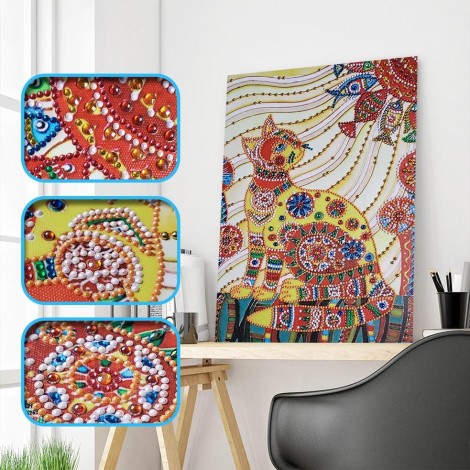 Abstract Cat Art - Special Diamond Painting