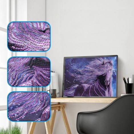 Majestic Purple Horse - Specialspe Diamond Painting