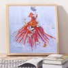Red Dress Girl - Special Diamond Painting