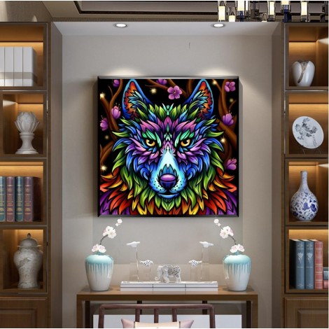 Colorful Wolf - Special Diamond Painting