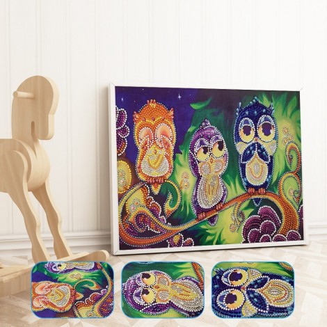Cartoon Owl - Special Diamond Painting