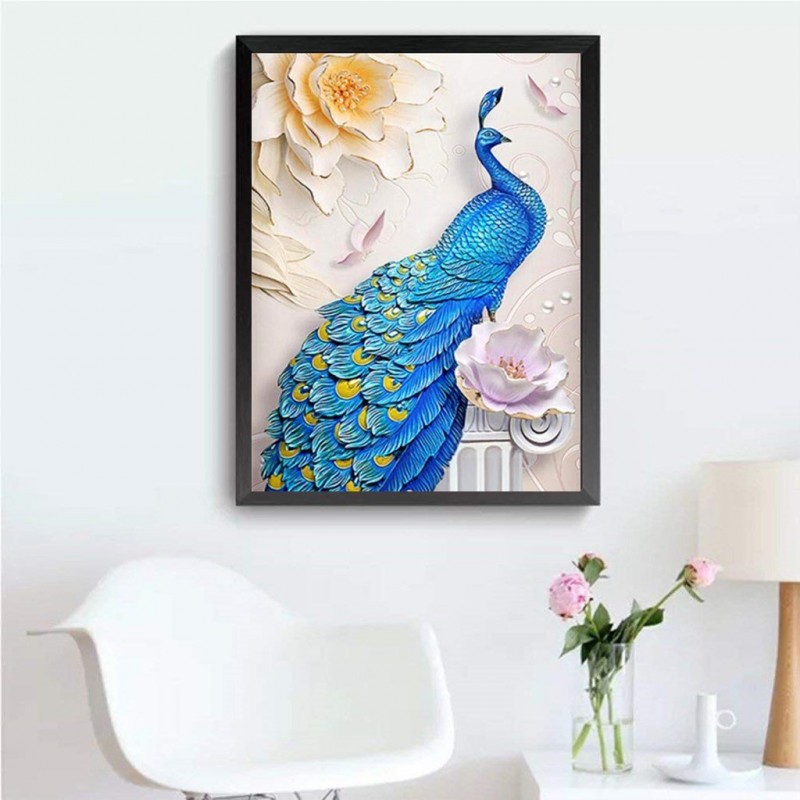 Peacock with Flowers...