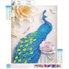 Peacock with Flowers - Special Diamond Painting