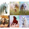 White & Brown Horses Diamond Paintings
