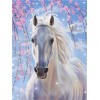 White & Brown Horses Diamond Paintings