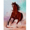 White & Brown Horses Diamond Paintings