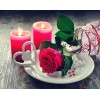 Romantic Red Rose & Candles - DIY Diamond Paintin
