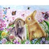 Cute Rabbits & Flowers