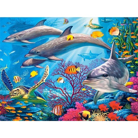 Big Dolphins and Beautiful Water World