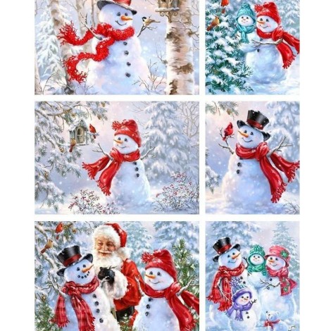 Delighted Snowman Diamond Painting Collections