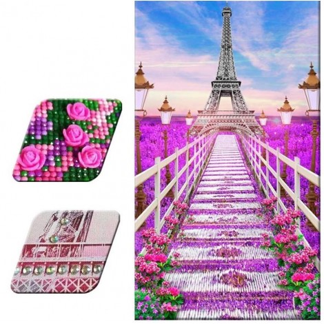 Eiffel Tower Covered in Flowers Painting for your Wall