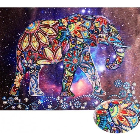 Elephant with Colorful Special Shaped
