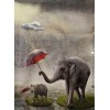 Elephants under Umbrellas DIY Painting