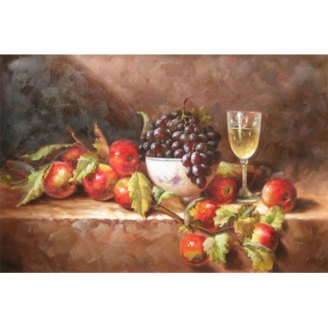 Wine Glass & Fruits Diamond Art Kit