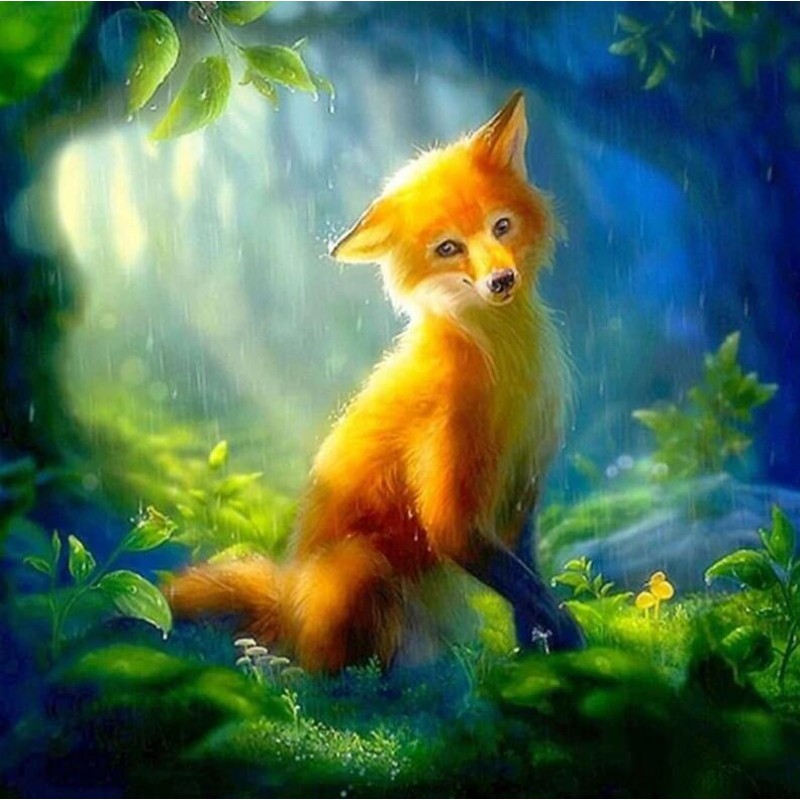 Fox in Rain Diamond ...