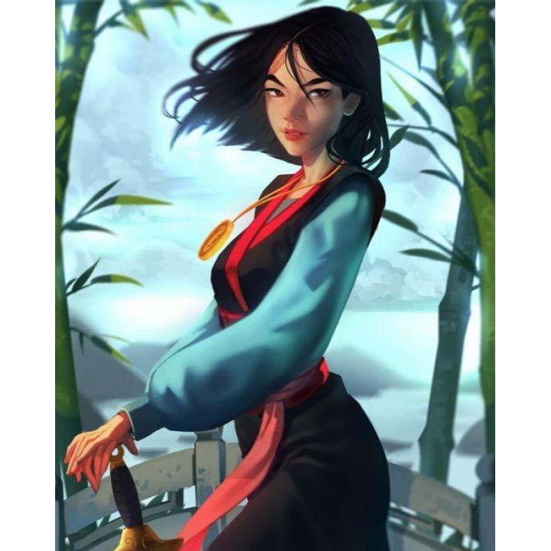 Mulan in Green Dress...