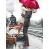 Romantic Couple on Train Station