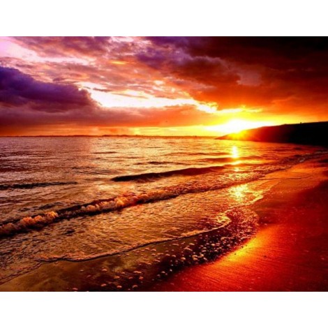 Sunset & Waves of Ocean Painting Kit