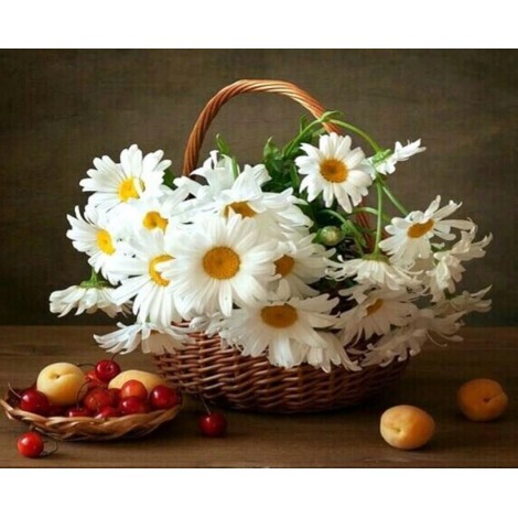 Basket full of White Daisies