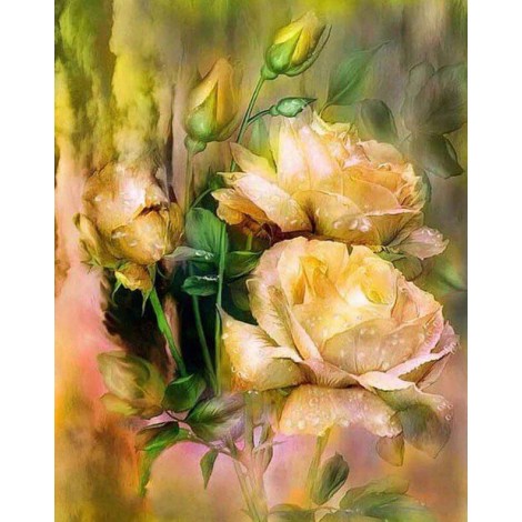 Gorgeous Yellow Roses Diamond Art Kit