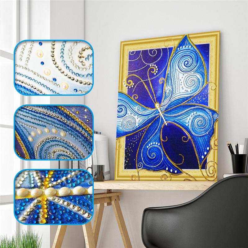 Blue Butterfly Art -...