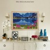Beautiful Blue Water Lake & Mountains Diamond Art Kit