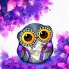 Colorful Cartoon Owl Painting